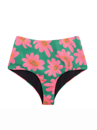 Warped Flower Face Bikini Bottoms