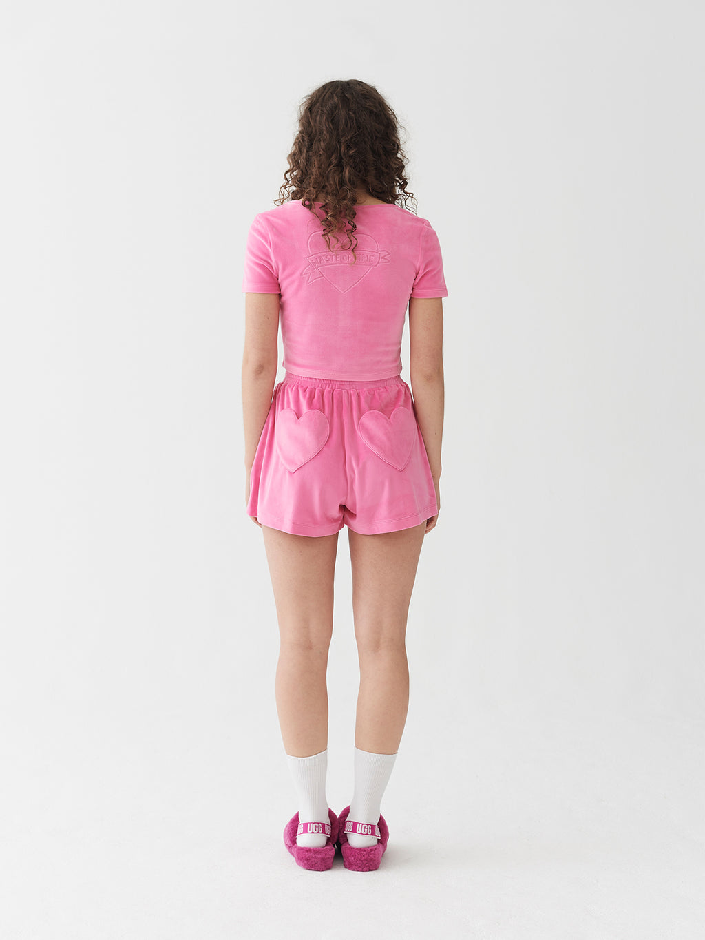 Lazy Oaf Waste Of Time Velour Lounge Shorts