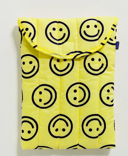 Baggu - Puffy Laptop - Yellow Happy